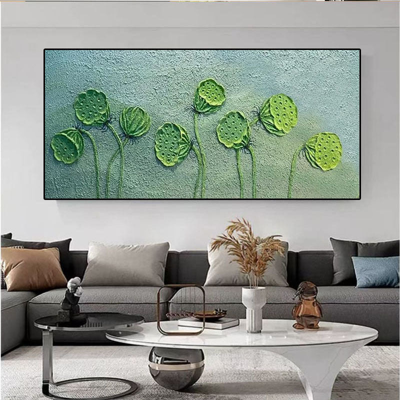 Textured Botanische Relieflijsten Wandkunst