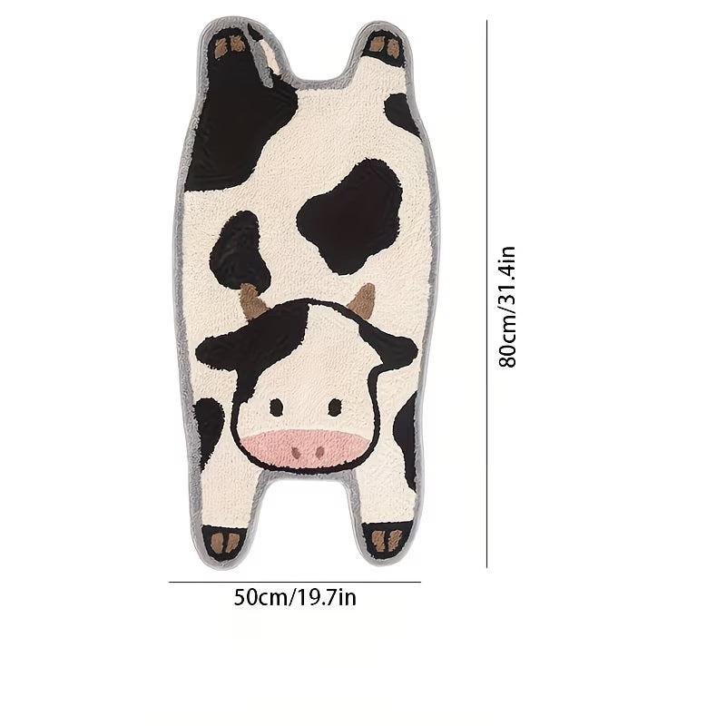 Schattige Koe-Vormige Pluche Vloerkleed