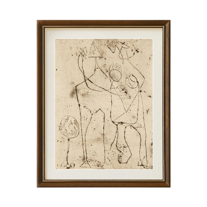 Abstracte Lijnkunst Ingelijste Print