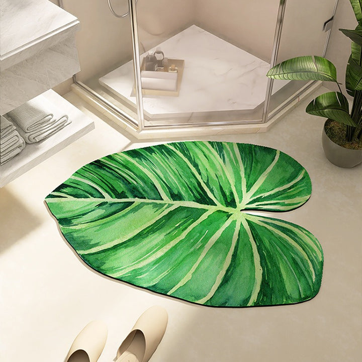 Bladvormige Decoratieve Badmat