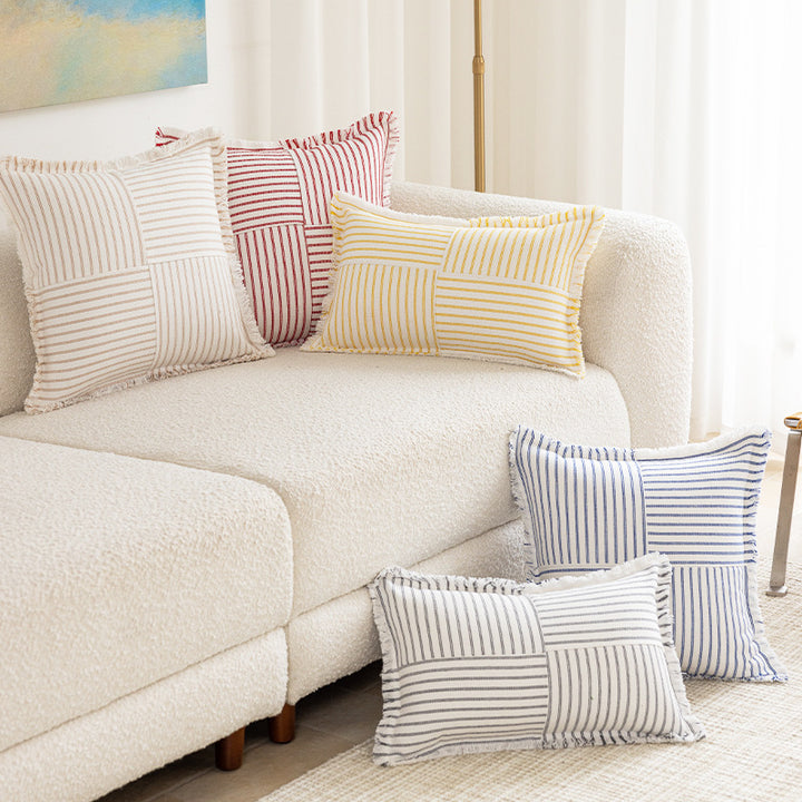 Textured Stripe Decoratieve Gooi Kussen