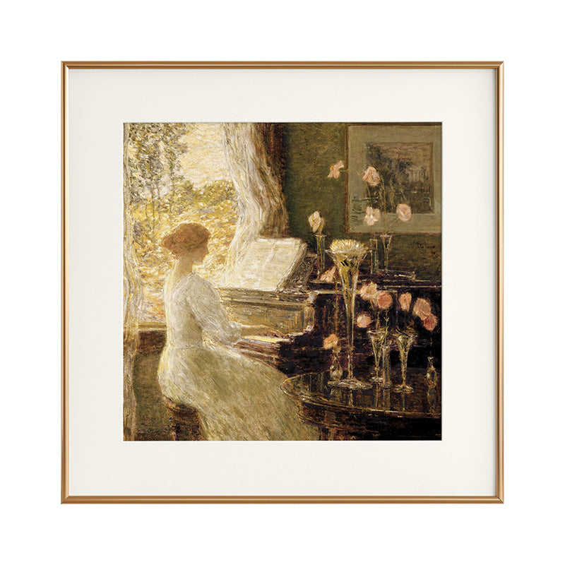 Gekaderde Vintage Muzikale Kunstwerk