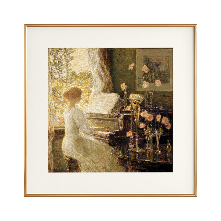 Gekaderde Vintage Muzikale Kunstwerk
