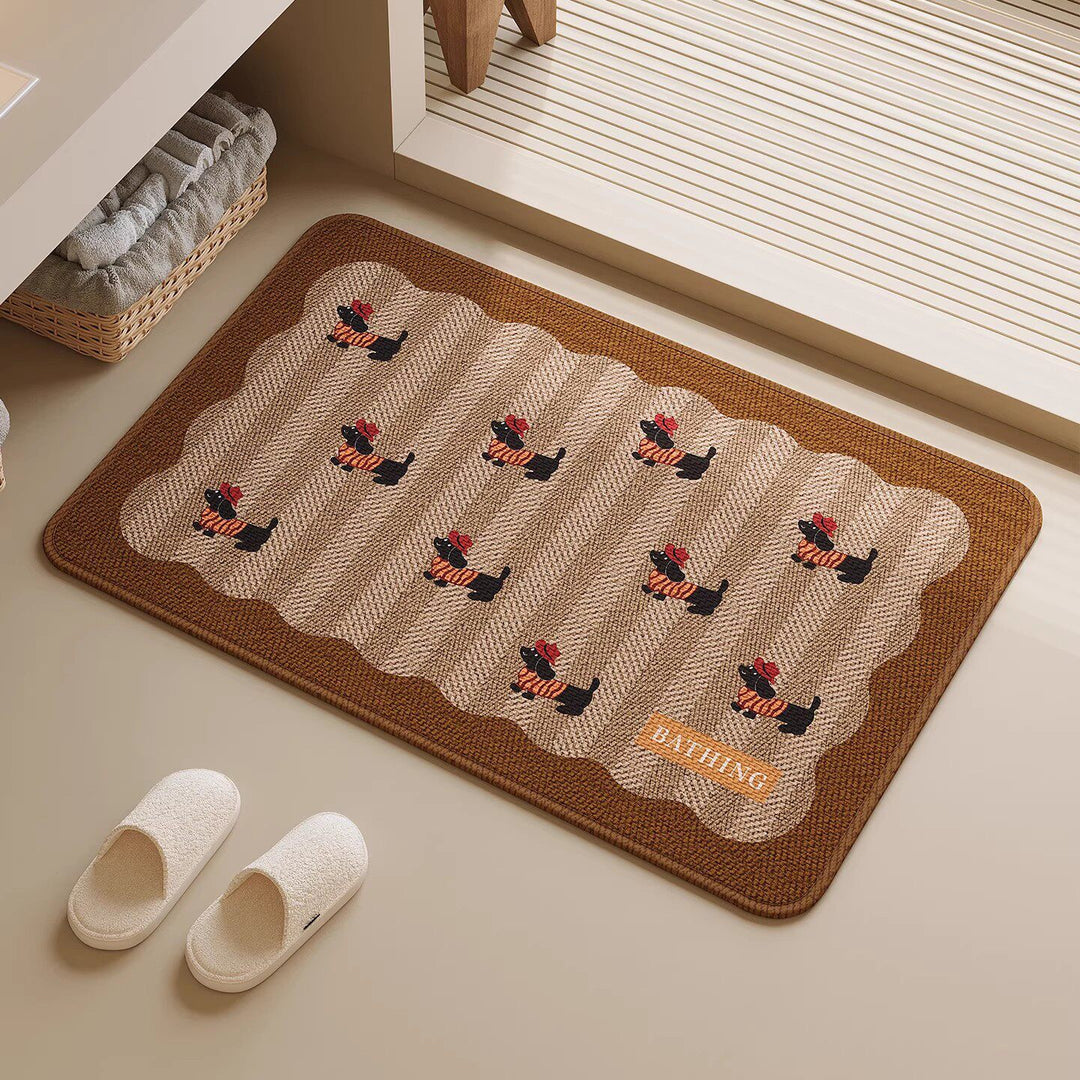 Schattige Honden-Thema Antislip Badmat