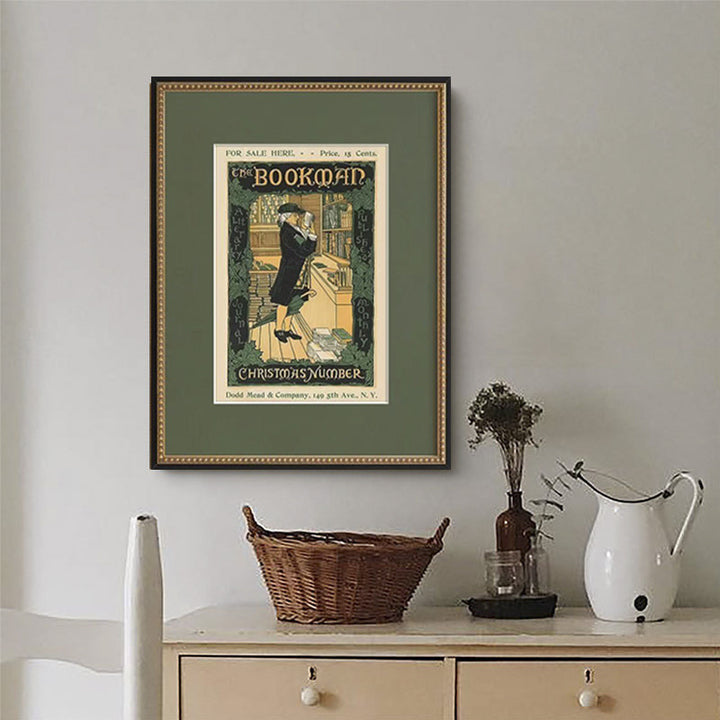 Vintage Boekhandel Ingemaakt Kunstwerk