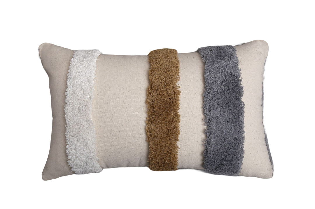 Pluizige Textuur Stripe Kussen