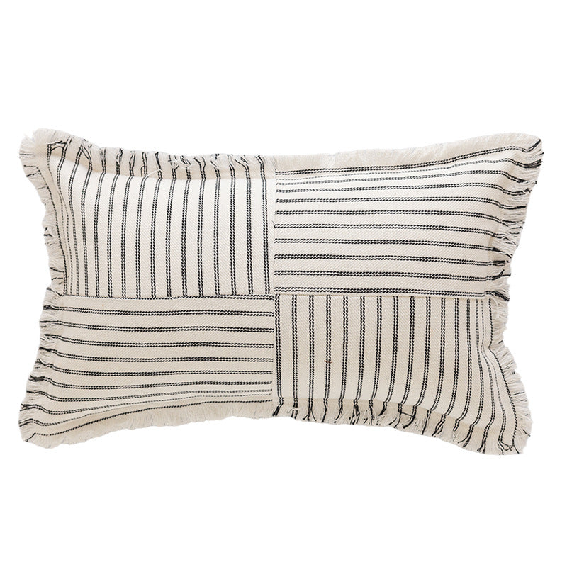 Textured Stripe Decoratieve Gooi Kussen