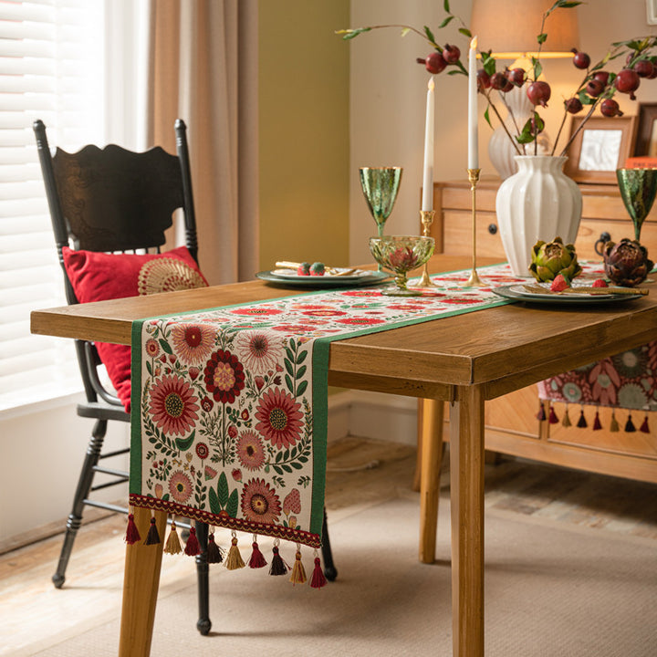 Decoratieve Bloemen Tafel Runner