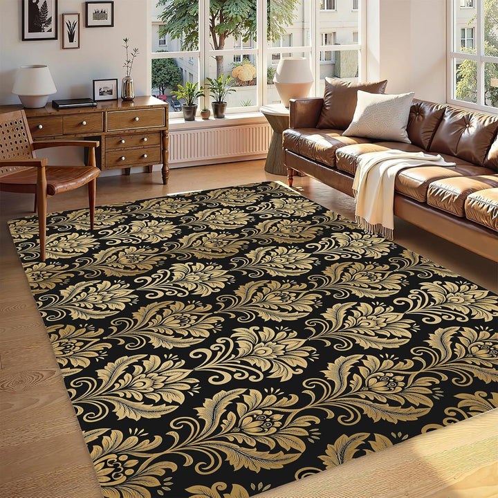 Abstract Leaf Print Gebied Tapijt