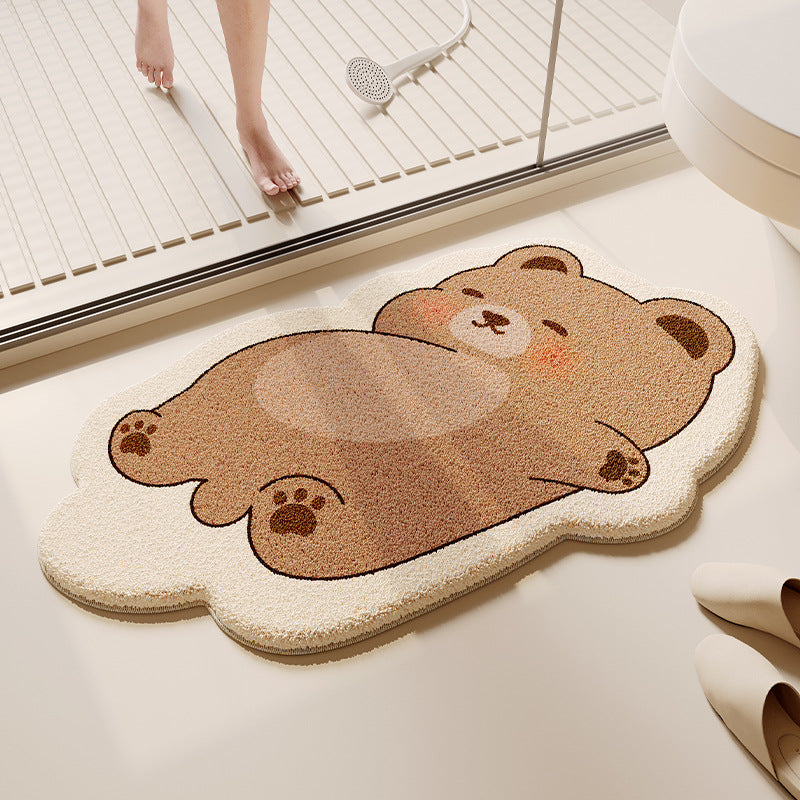 Cartoon Hond-Thema Pluche Badmat