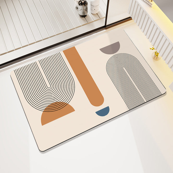 Abstract Art-Themed Indoor Area Mat