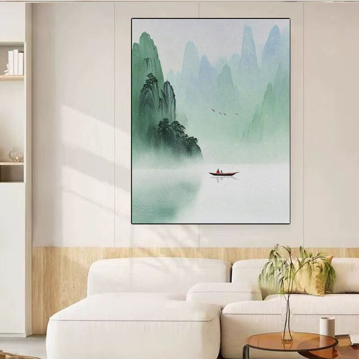 Serene Landschap Canvas Kunstprint