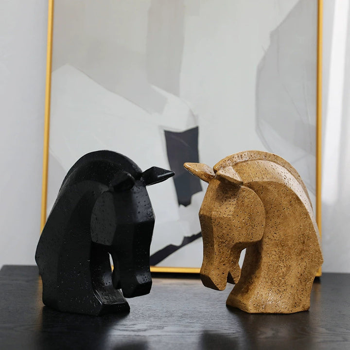 Abstracte Paardenhoofd Sculptuur