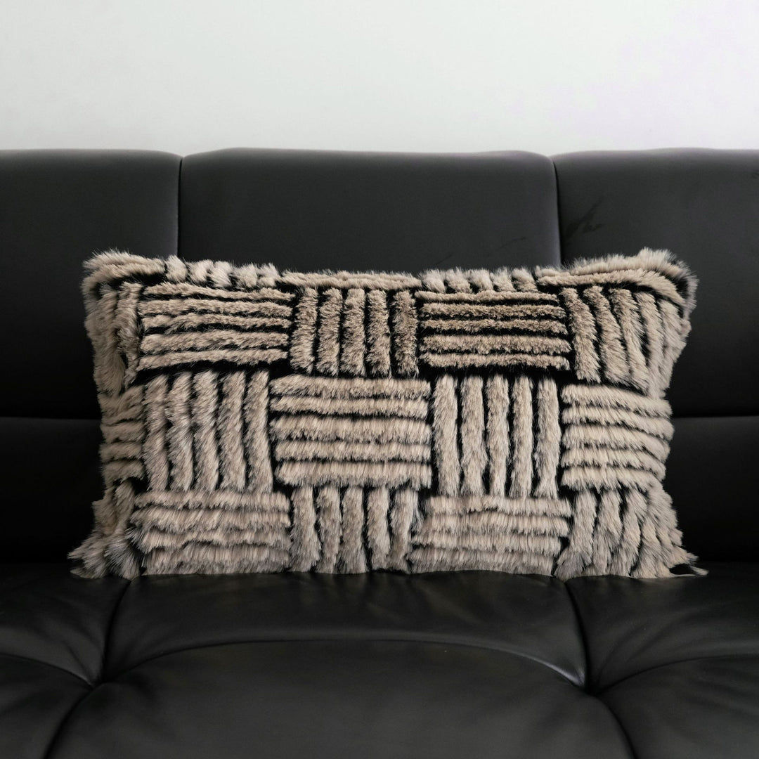 Chique Textuur Faux Bont Accent Kussen voor Huishouddecoratie