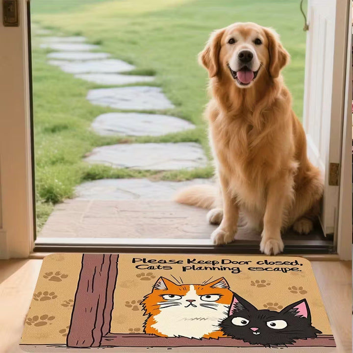 Decoratieve Kat-Thema Deurmat