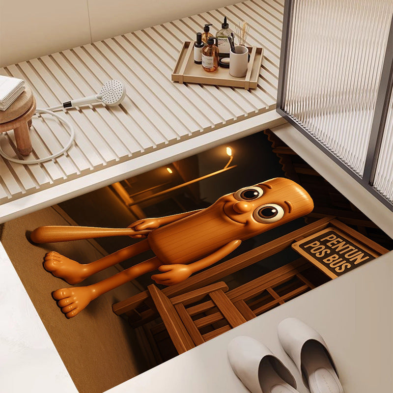 Cartoon Character Loopmat voor Thuis Vloerdecor
