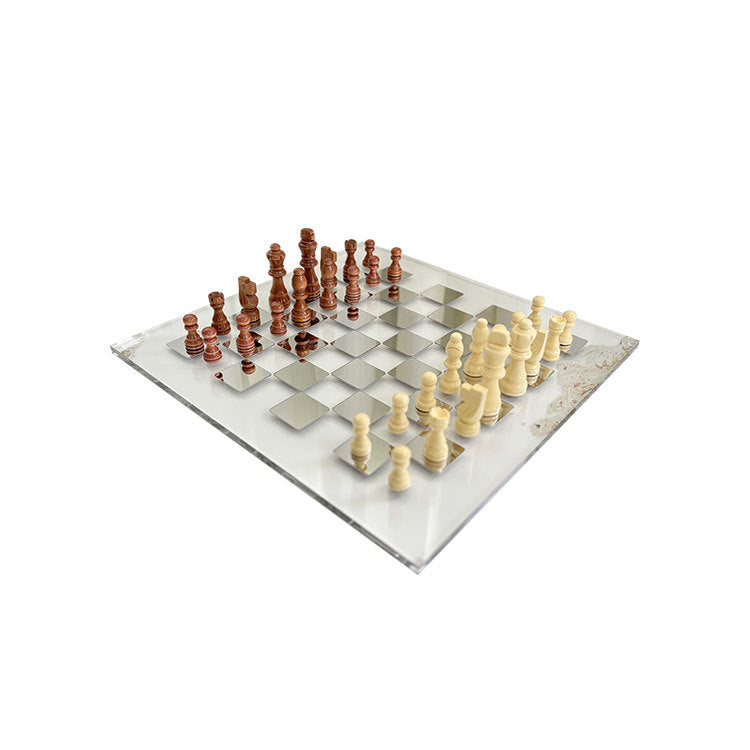 Elegante Decoratieve Glazen Schaakbord