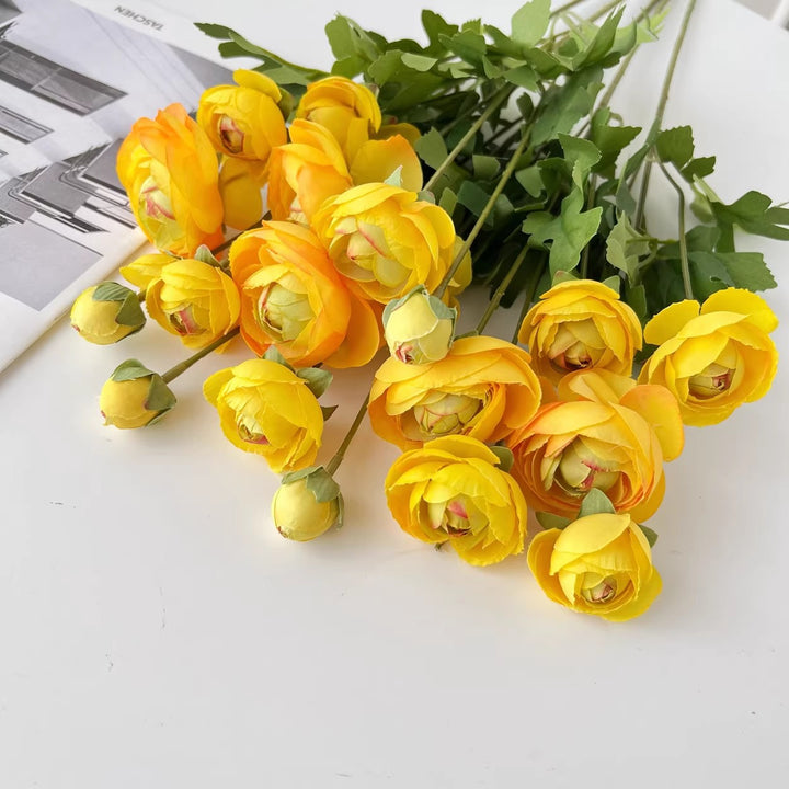 Levensechte Kunstmatige Ranunculus Steel