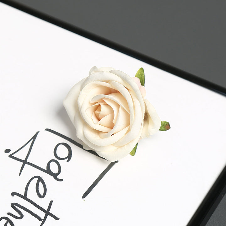 Elegante Zijde Rozen Speld voor Decoratief Gebruik