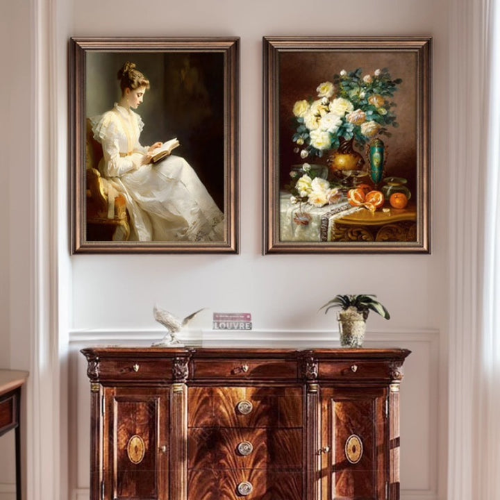 Gekaderd Vintage Kunststuk