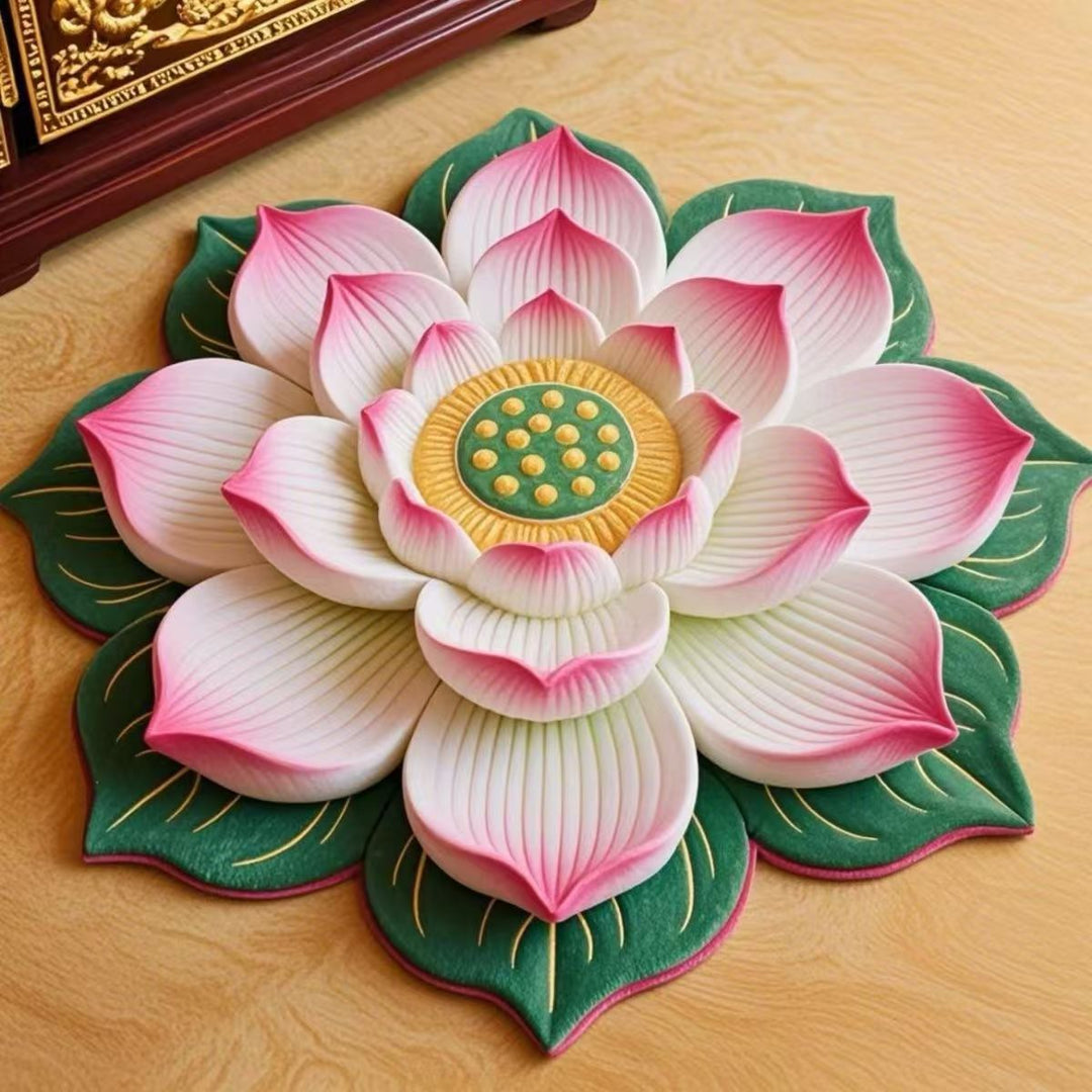 Lotus Bloemvormige Decoratieve Vloerkleed