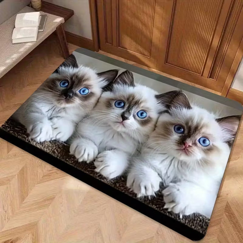 Decoratieve Kat-Thema Deurmat
