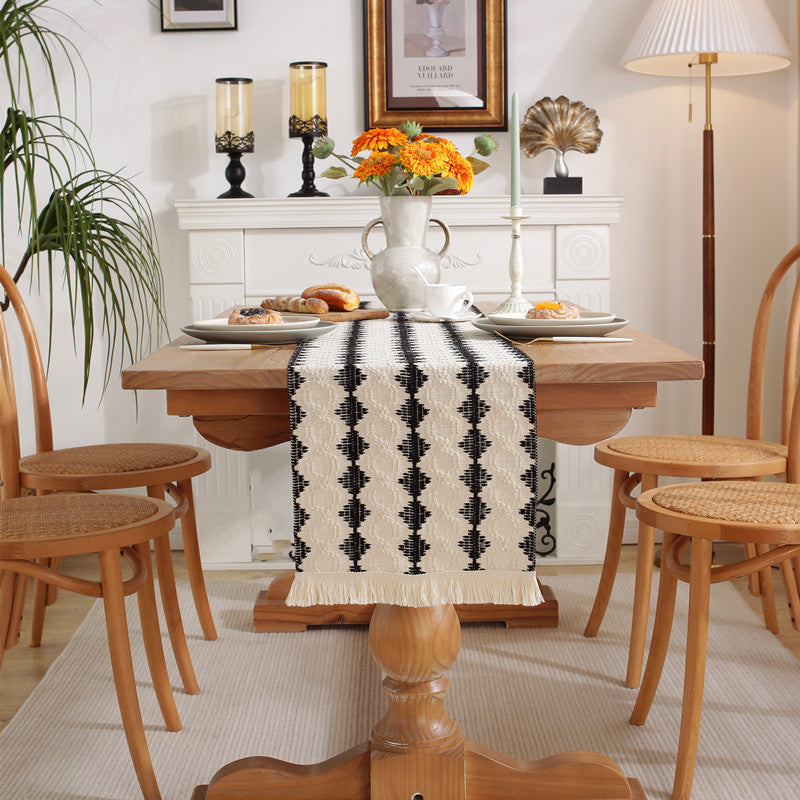 Moderne Franje Tafel Runner