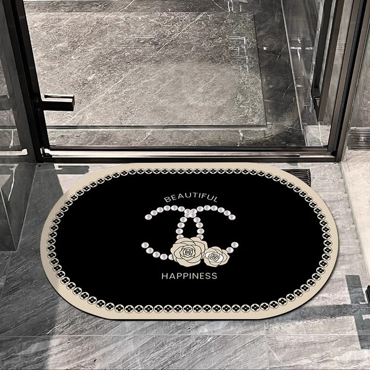 Elegante Ovale Decoratieve Gebiedsmat voor Thuis