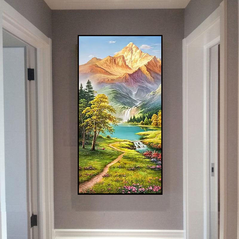 Landschapsschilderij Wandkunst