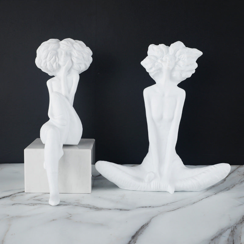 Artistieke Figuratieve Thuis Beeldhouwwerk