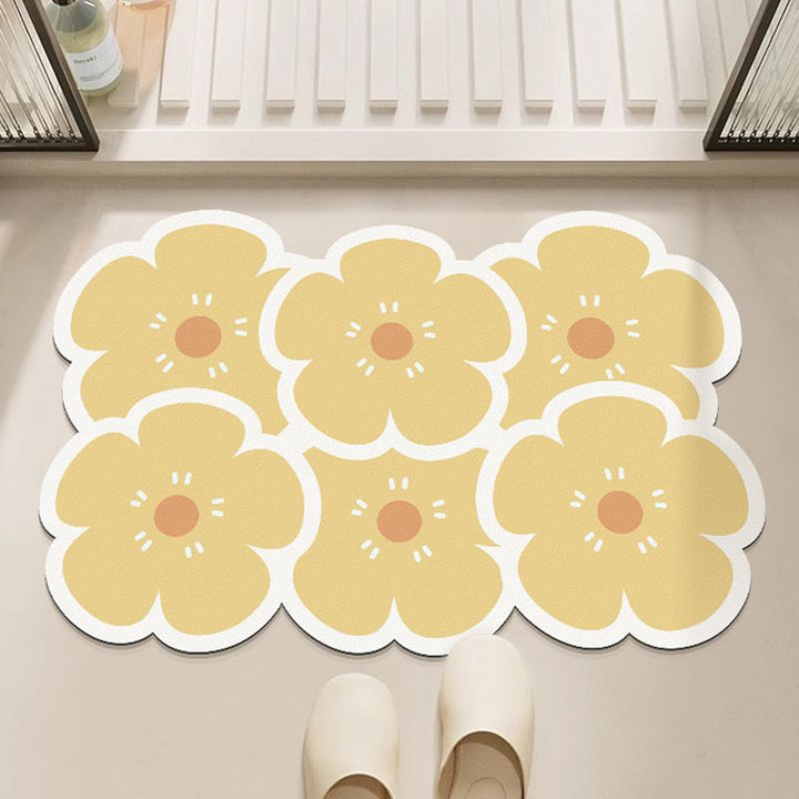 Decoratieve Bloem Motief Vloermat