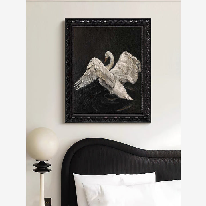 Ingedeeld Artistiek Zwaan Muurdecor