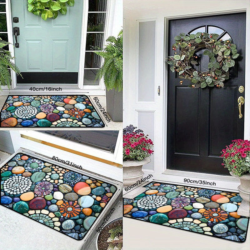 Decoratieve Steenpatroon Welkom Mat