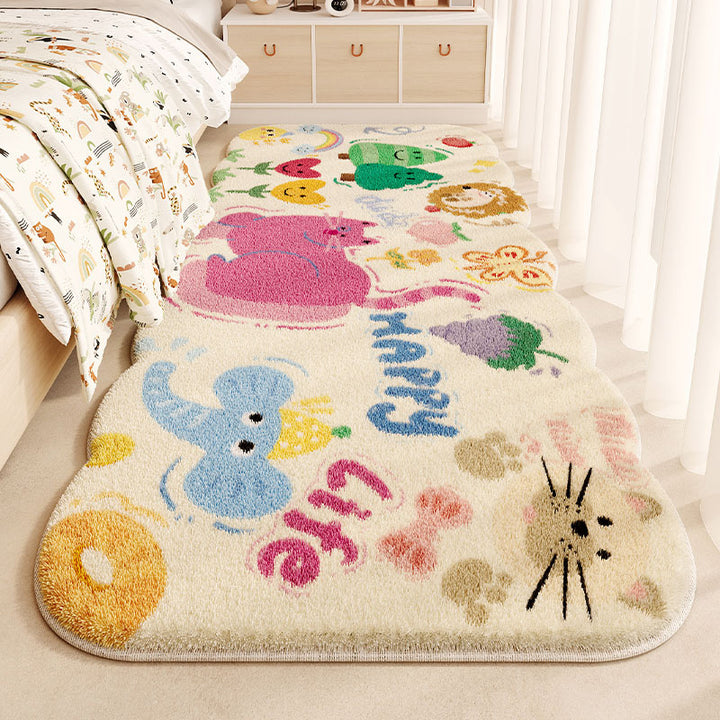 Kinderen's Fun-Thema Pluche Vloerkleed voor Thuis