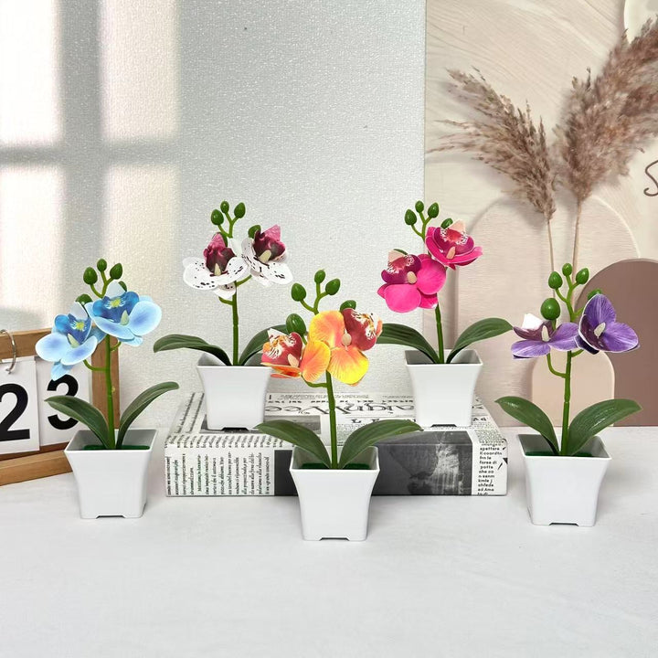 Elegante Kunstorchidee Plant Weergave voor Binnendecoratie