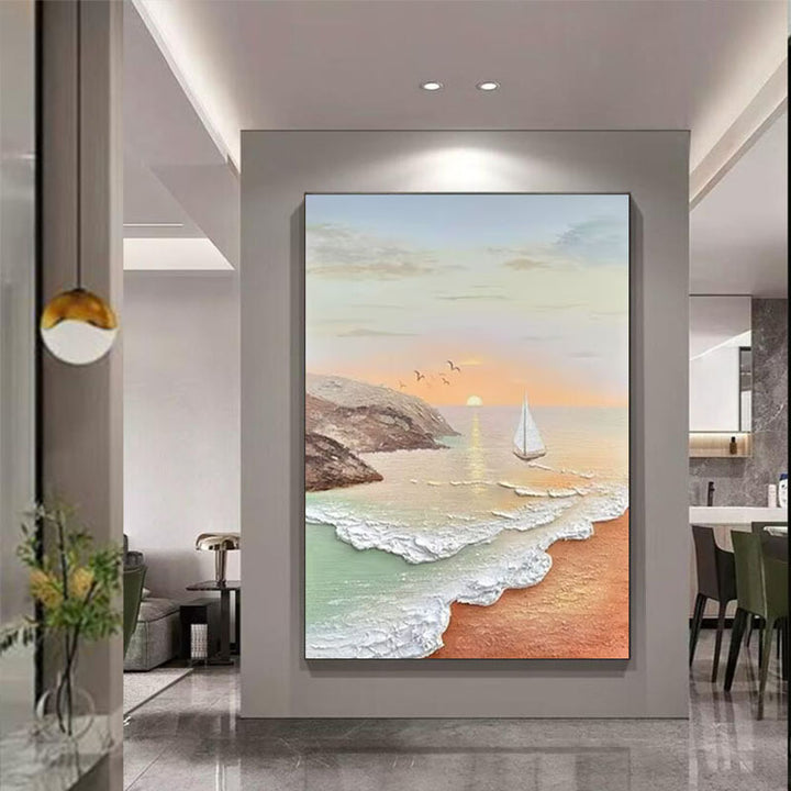 Scenisch Zeegezicht Canvas Kunstwerk