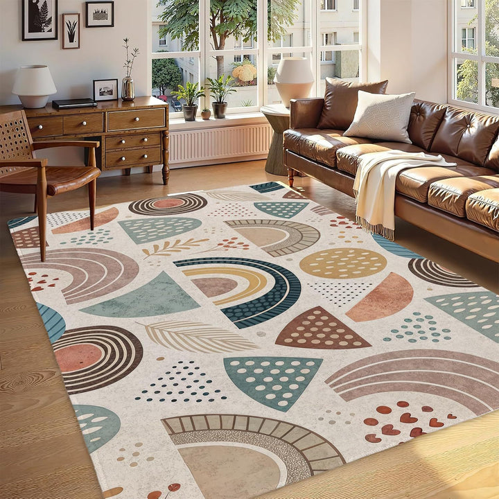 Abstract Leaf Print Gebied Tapijt