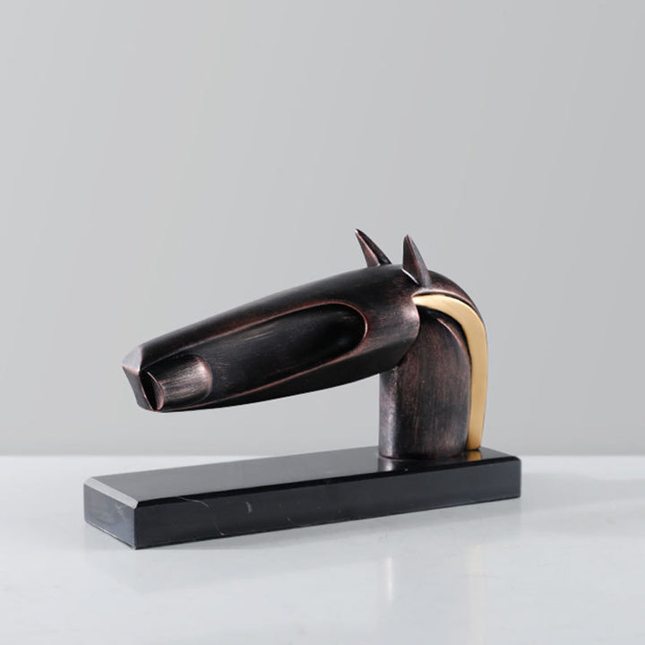 Abstracte Paardenhoofd Sculptuur