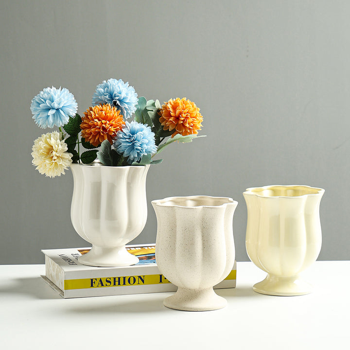 Elegante Gesculptuurde Keramische Bloempot