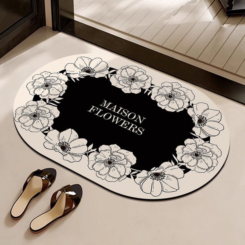 Decoratieve Bloem-Thema Deurmat