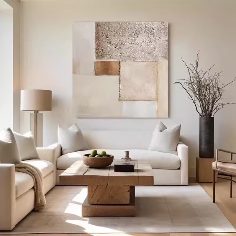 Geometrisch Wandkunst Paneel met Textuur
