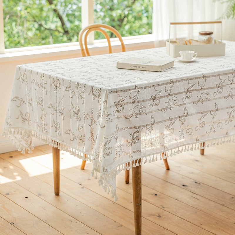 Decoratieve Franjes Tafelkleed