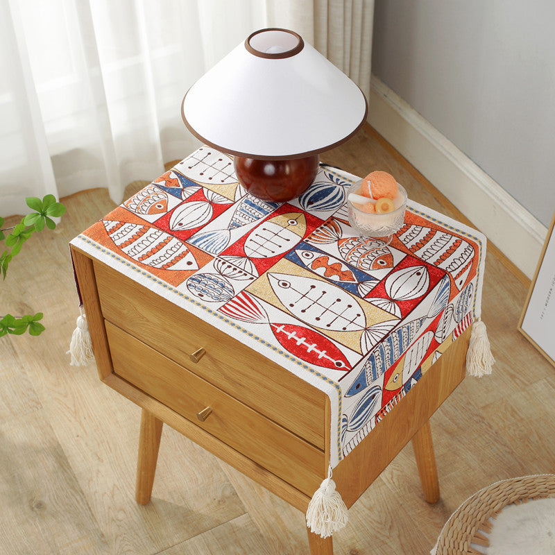 Decoratieve Vispatroon Tafel Runner