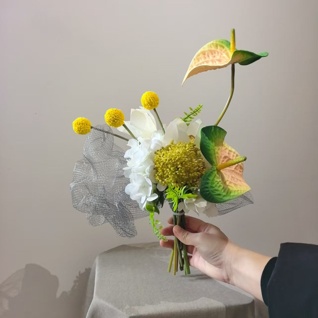 Stijlvolle Kunstbloemen Boeket
