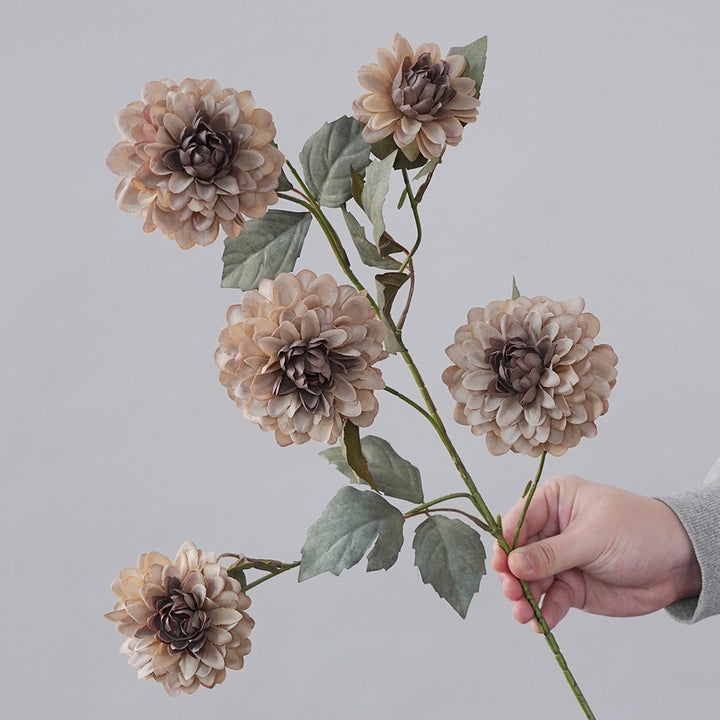 Faux Dahlia Steel