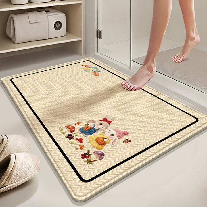 Absorberende Antislip Badmat met Winterthema