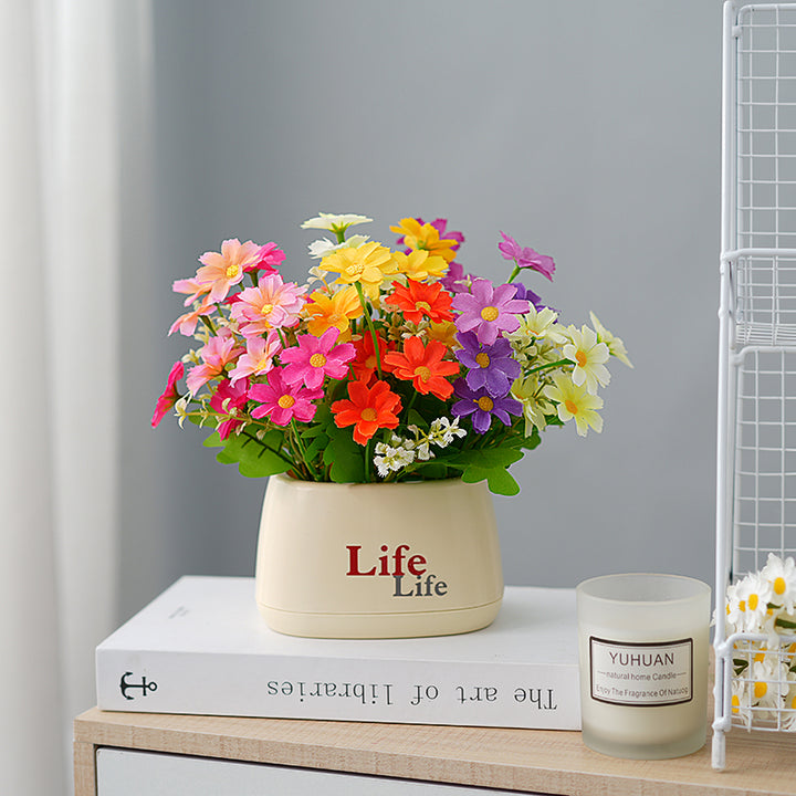 Decoratieve Pot met Nep Bloemarrangement