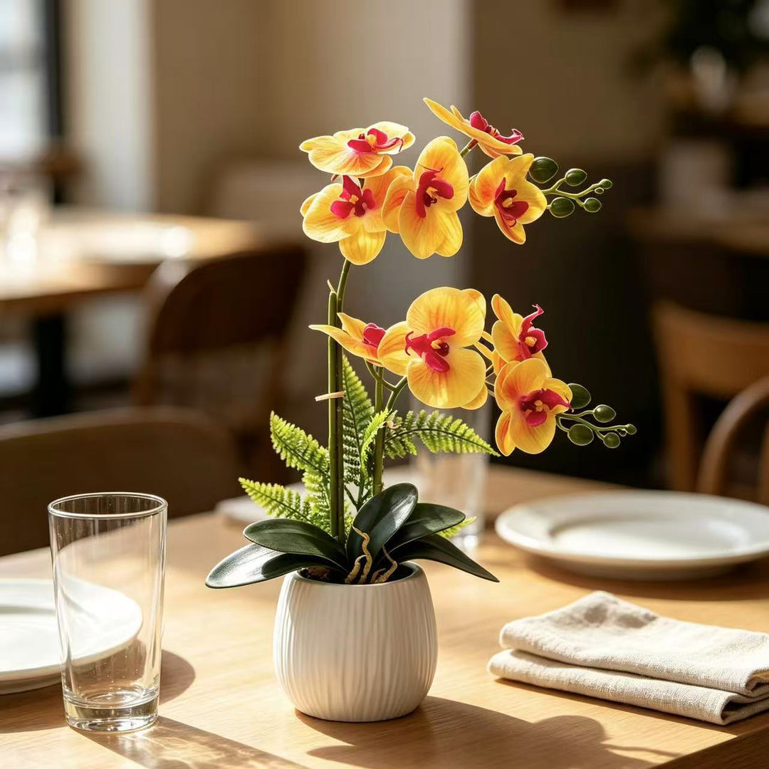 Faux Orchidee Plant Arrangement voor Huisdecoratie