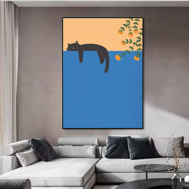 Speelse Kat-Thema Canvas Print