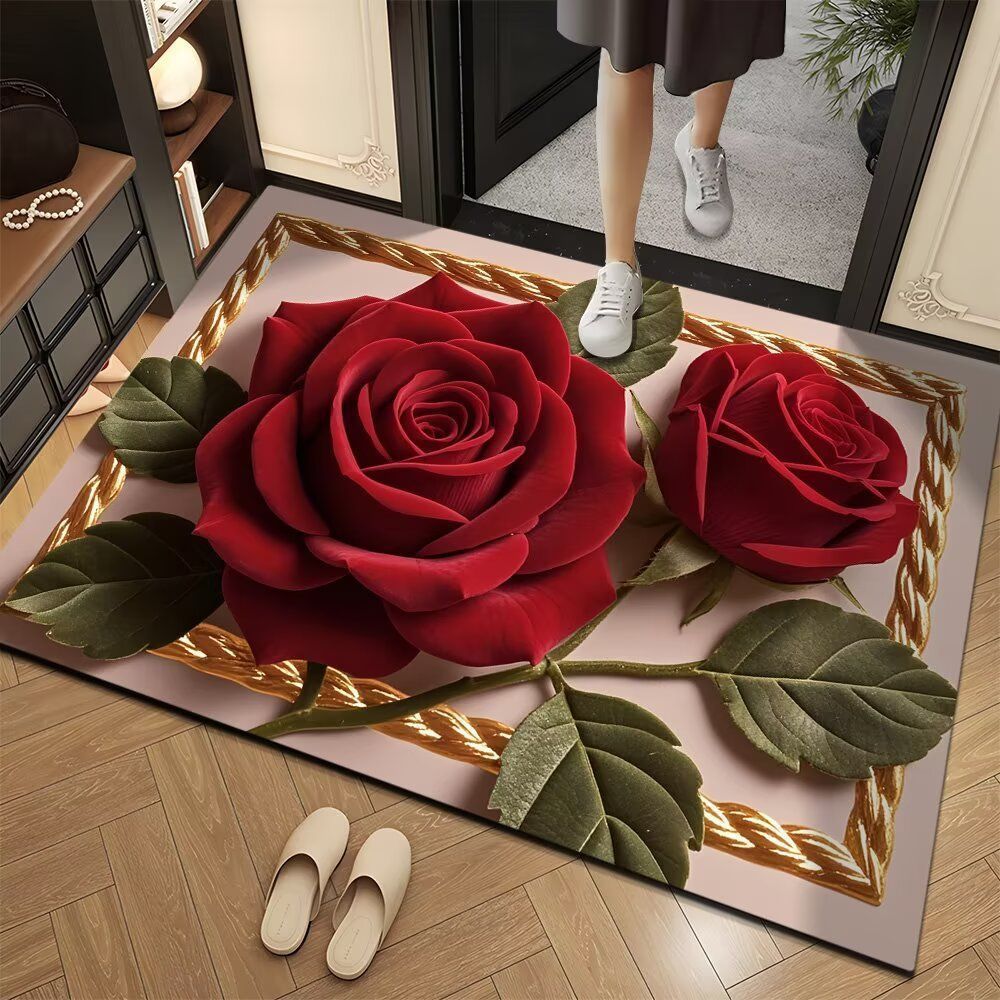 Bloemen 3D Decoratieve Vloermat